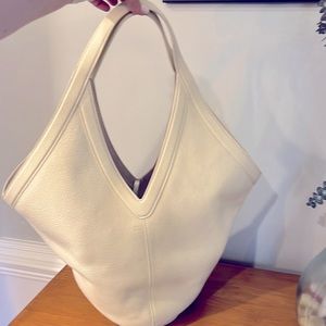 Mansur Gavriel ecru soft M hobo bag